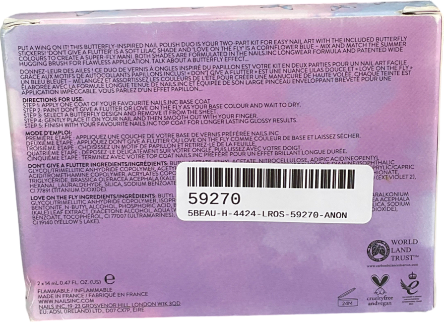 Nails Inc Nail Polish Duo With Stickers Feeling So Fly One size