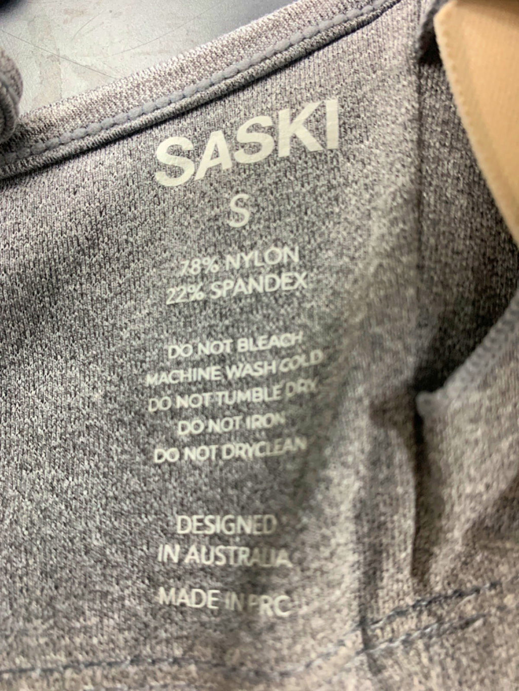 Saski Grey Crop Top UK S