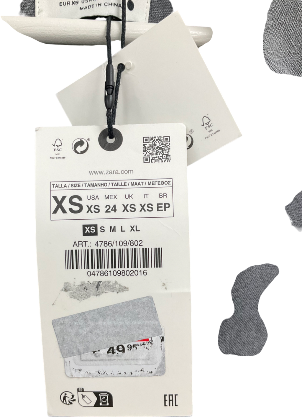 ZARA Grey Short Sleeve Jumpsuit UK XS