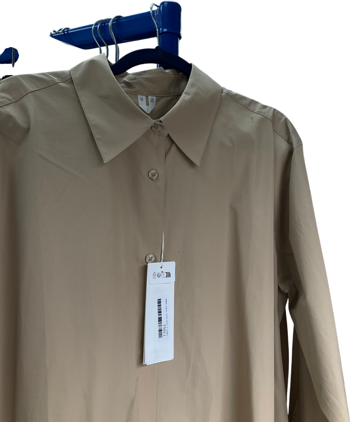 Arket Beige Oversized Shirt Dress UK 12