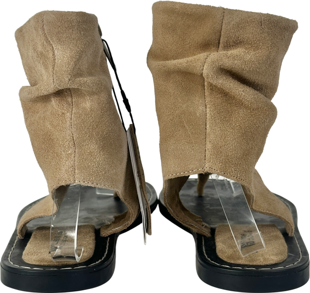 Pull&Bear Beige Leather Boot Style Sandals UK 5 EU 38 👠