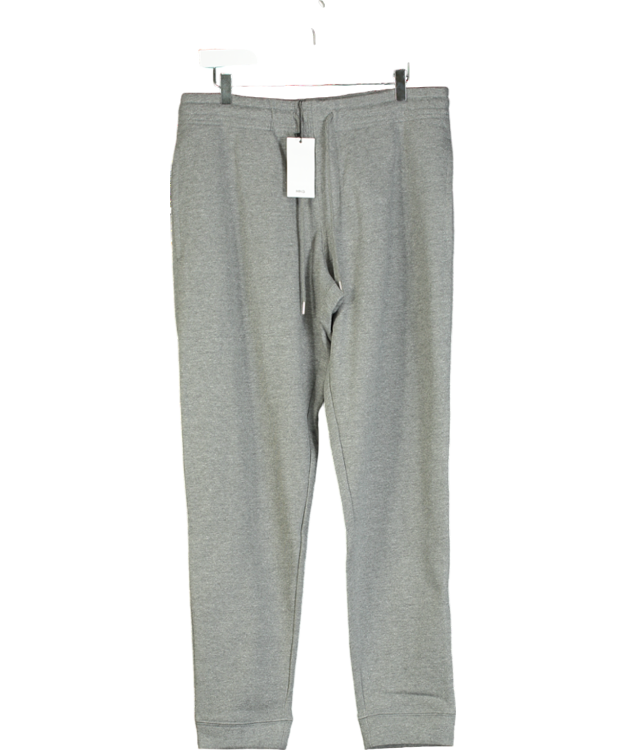 MANGO Grey Cotton Blend Jogger Trouser UK XL