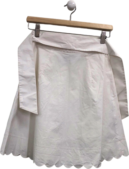 Club Monaco White Scallop Hem Skirt SIZE  00 UK XS