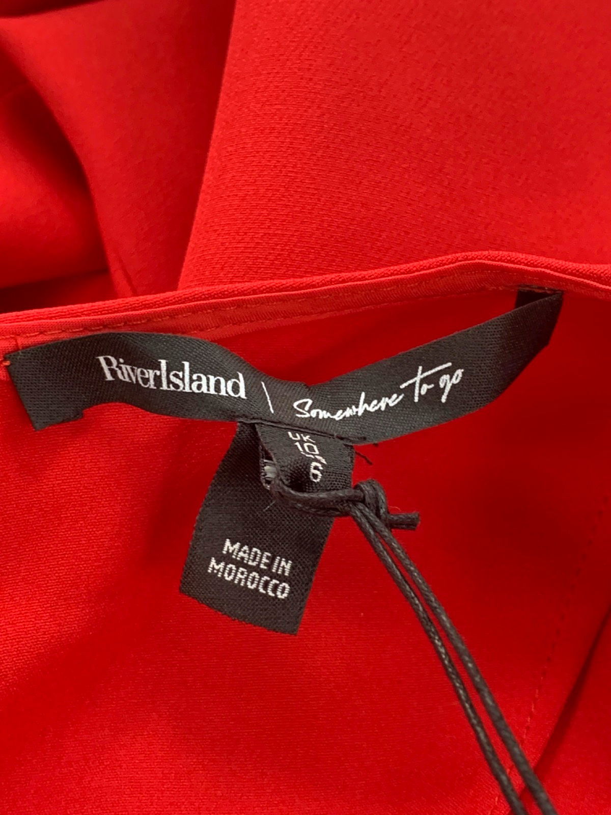 River Island Red Asymmetric Sleeveless Top UK 10