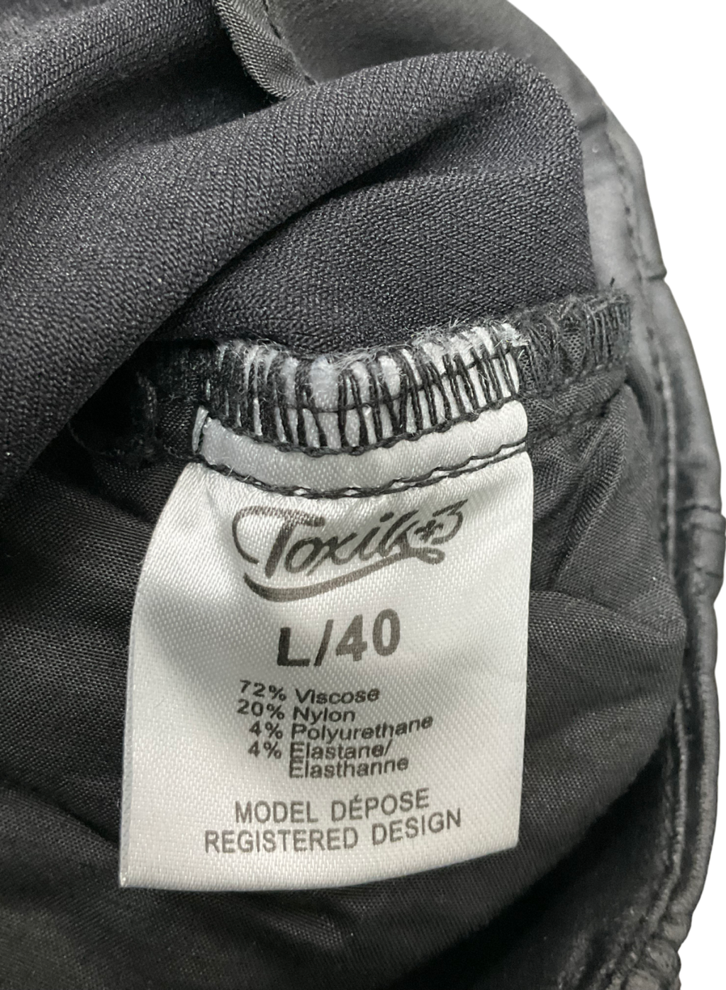 Toxik 3 Black Matte Coated Pu Straight Cut Jeans UK 12