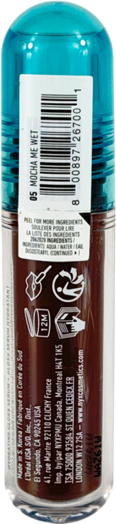 NYX Lip Iv Hydrating Gloss Stain 5 Mocha Me Wet 5ml