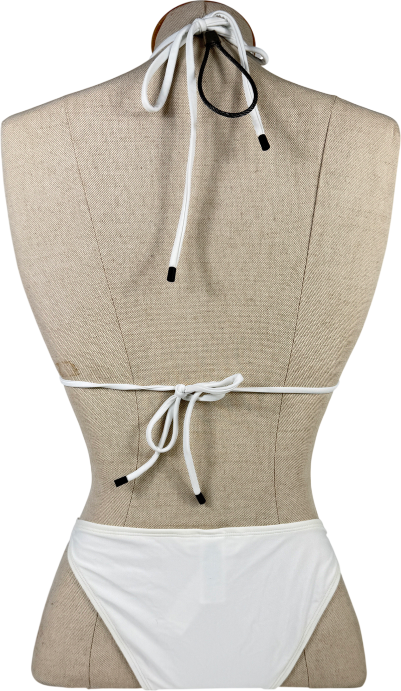 Accessorize White Fan Embellished Bikini UK 8