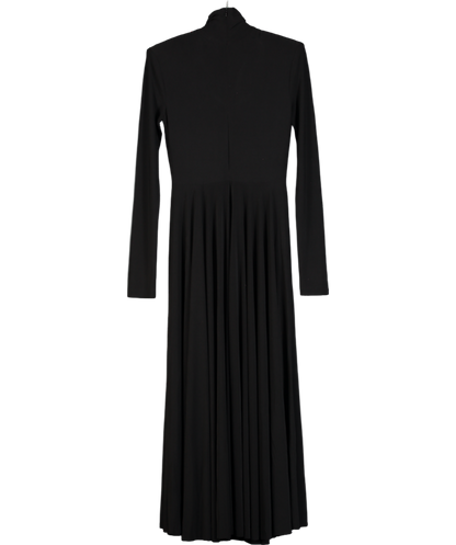 Norma Kamali Black Turtle Neck Midi Dress UK XS