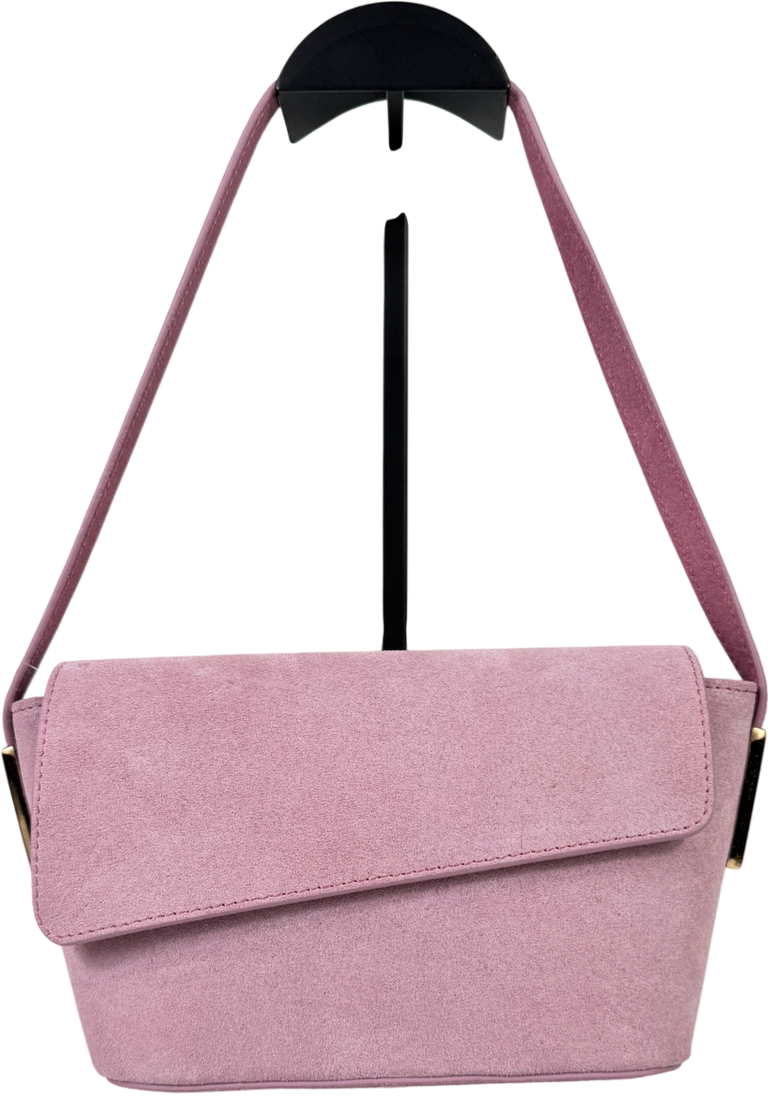 ASOS Purple Suede Asymmetric Flap Shoulder Bag With Strap Hardware One Size