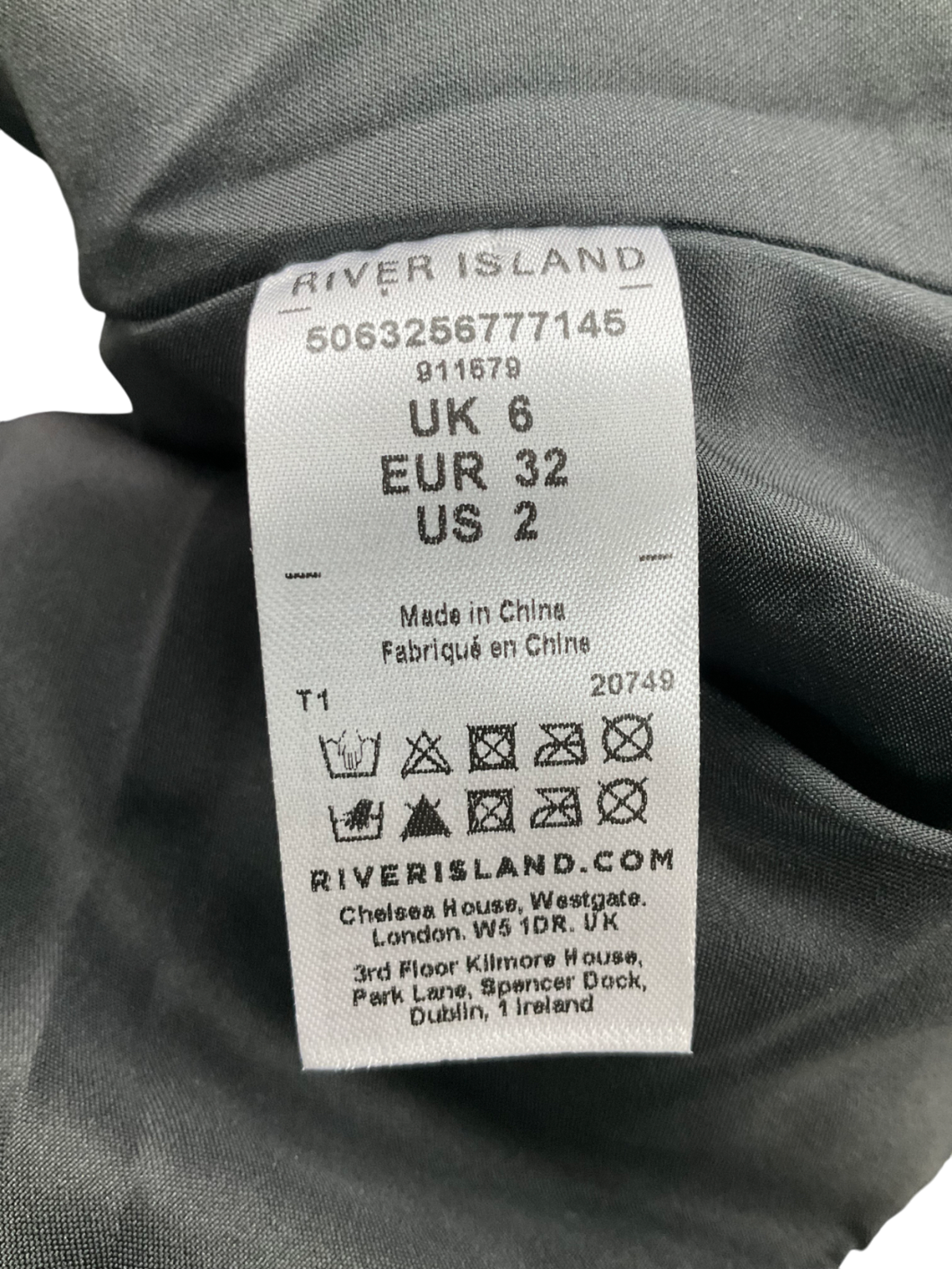 River Island Metallic Collarless Jacket UK 6
