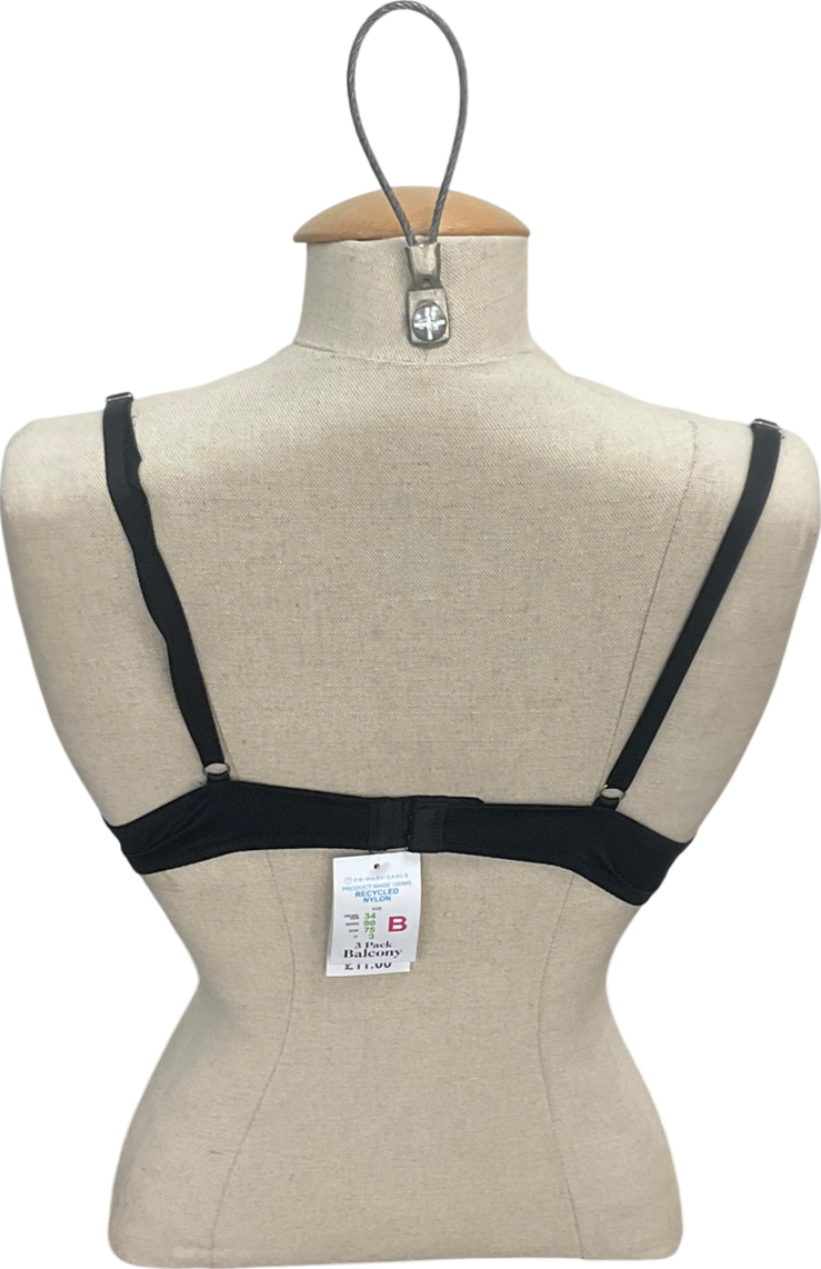 Primark Black Multiway Underwired Bra UK 34B