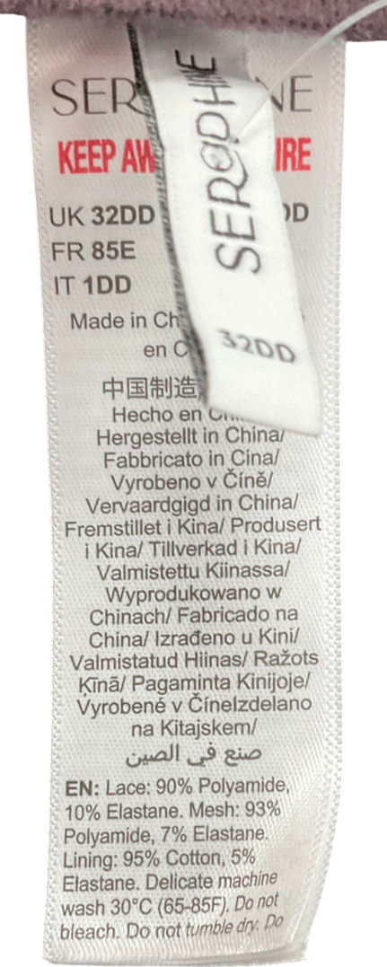 Seraphine Wired Lace Nursing Black Bra & Over Bump Lace Maternity Brief UK 32D