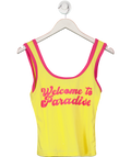 Sumwon Yellow Retro Sleeveless Tank Top UK M