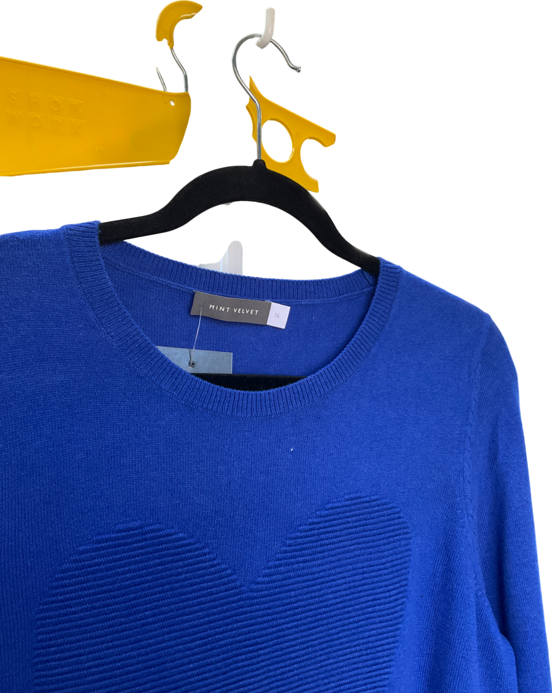 Mint Velvet Blue Ottoman Heart Jumper UK 16