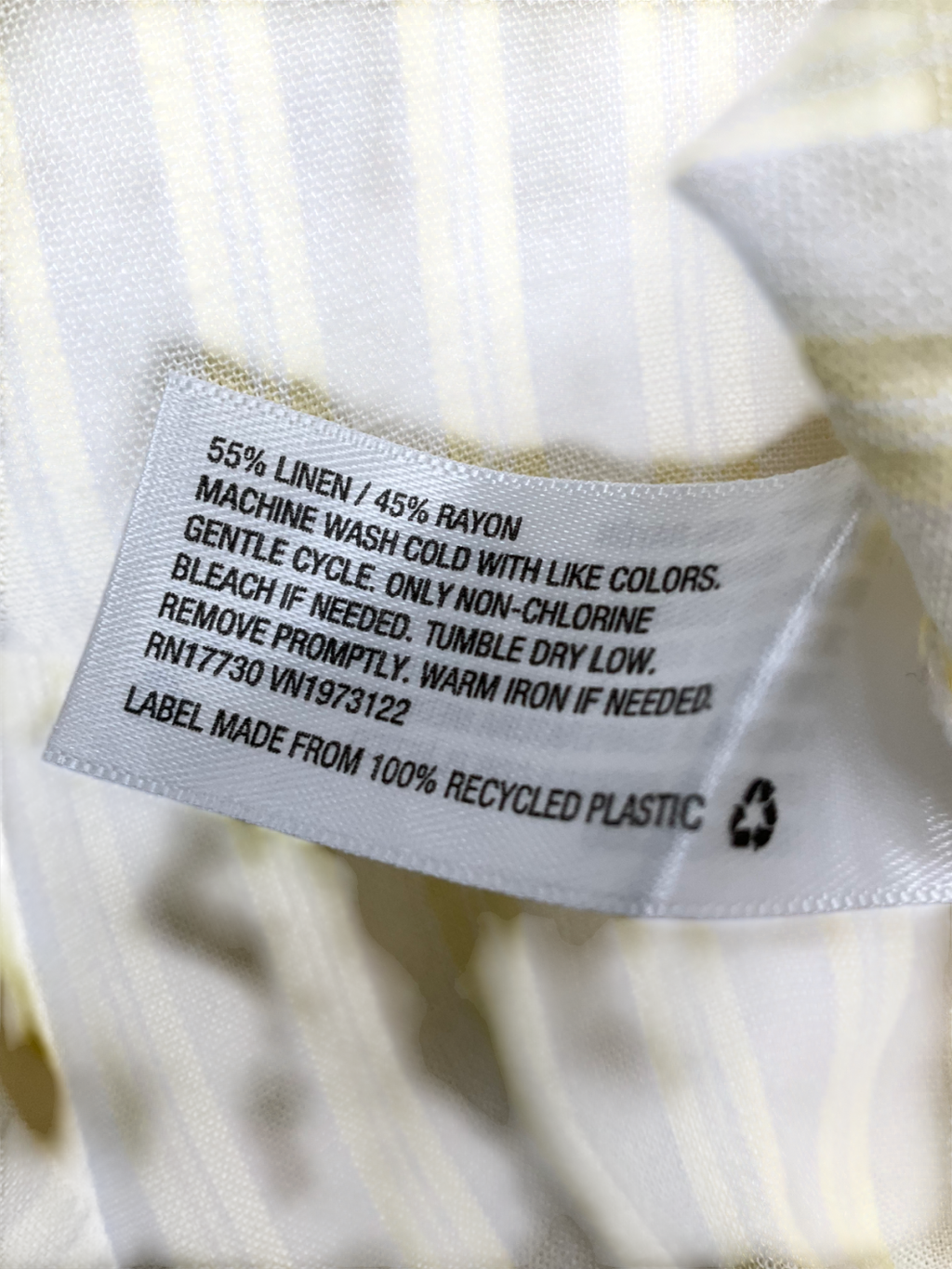Universal Thread Yellow Striped Linen Blend Shirt UK L