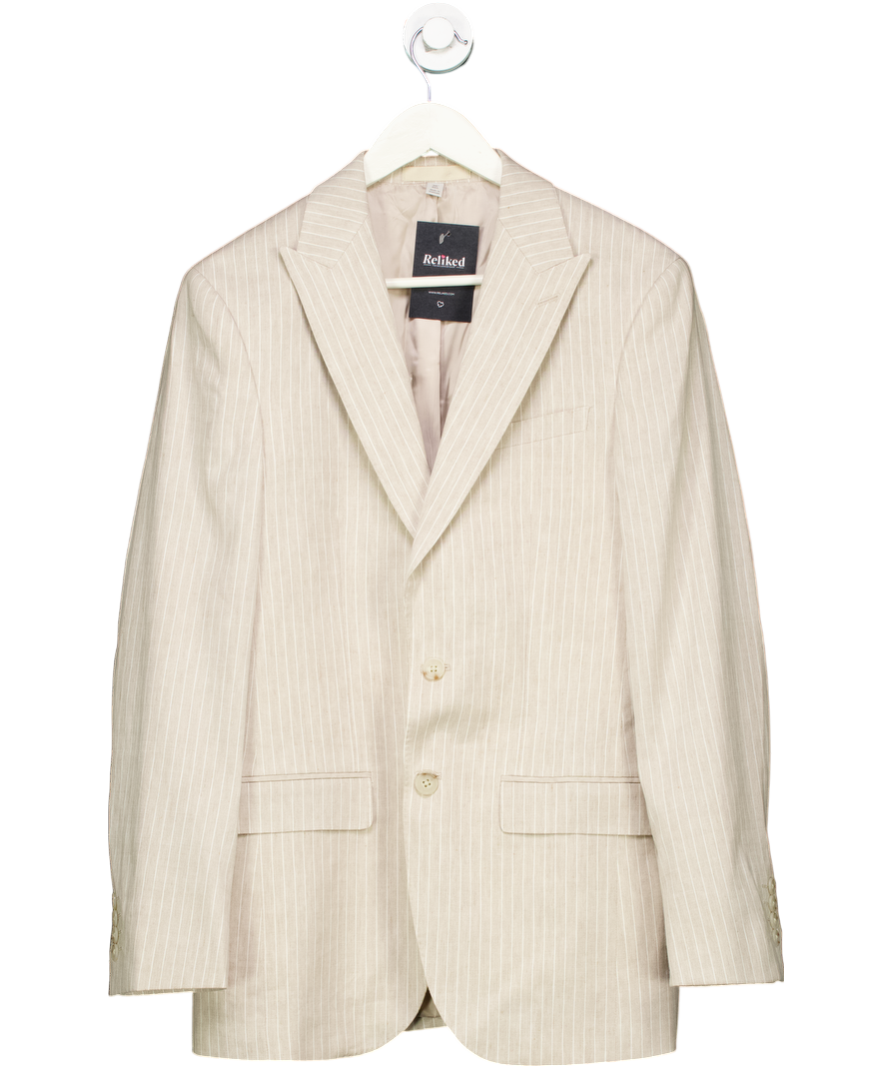 M&S Beige Tailored Fit Linen Rich Suit Jacket UK 36" CHEST