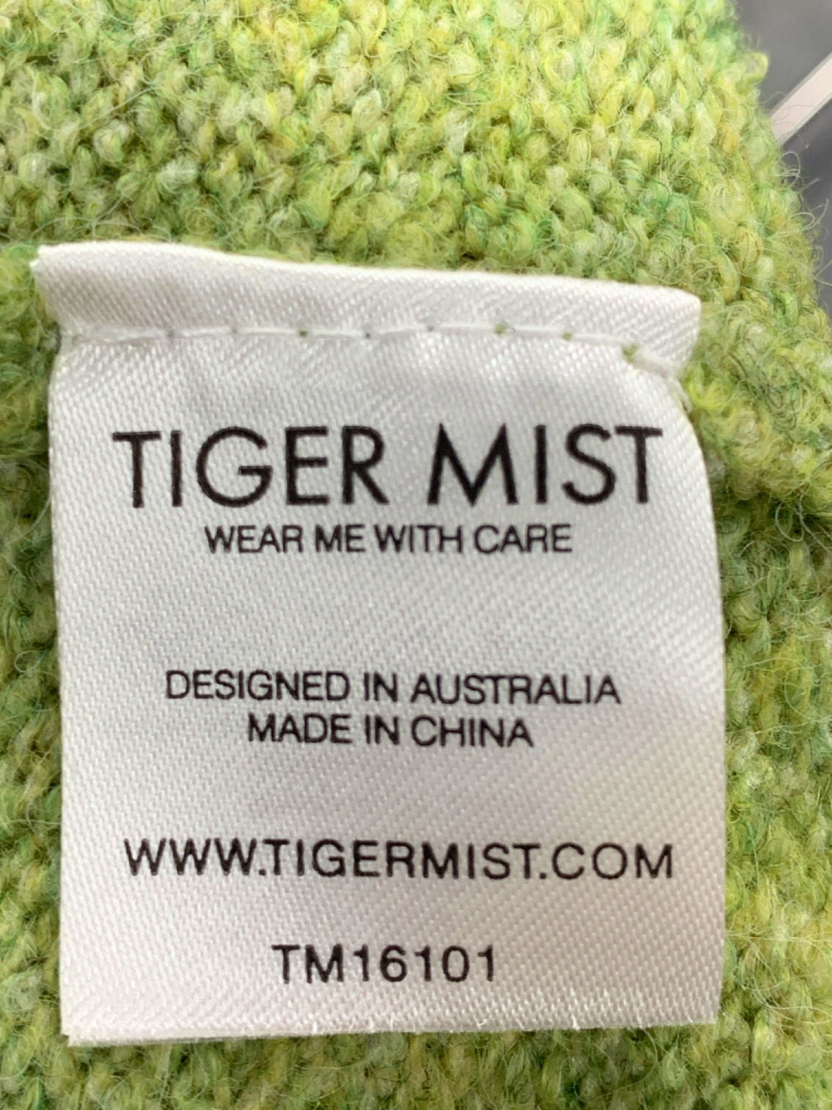Tiger Mist Green Knit Crop Top UK S