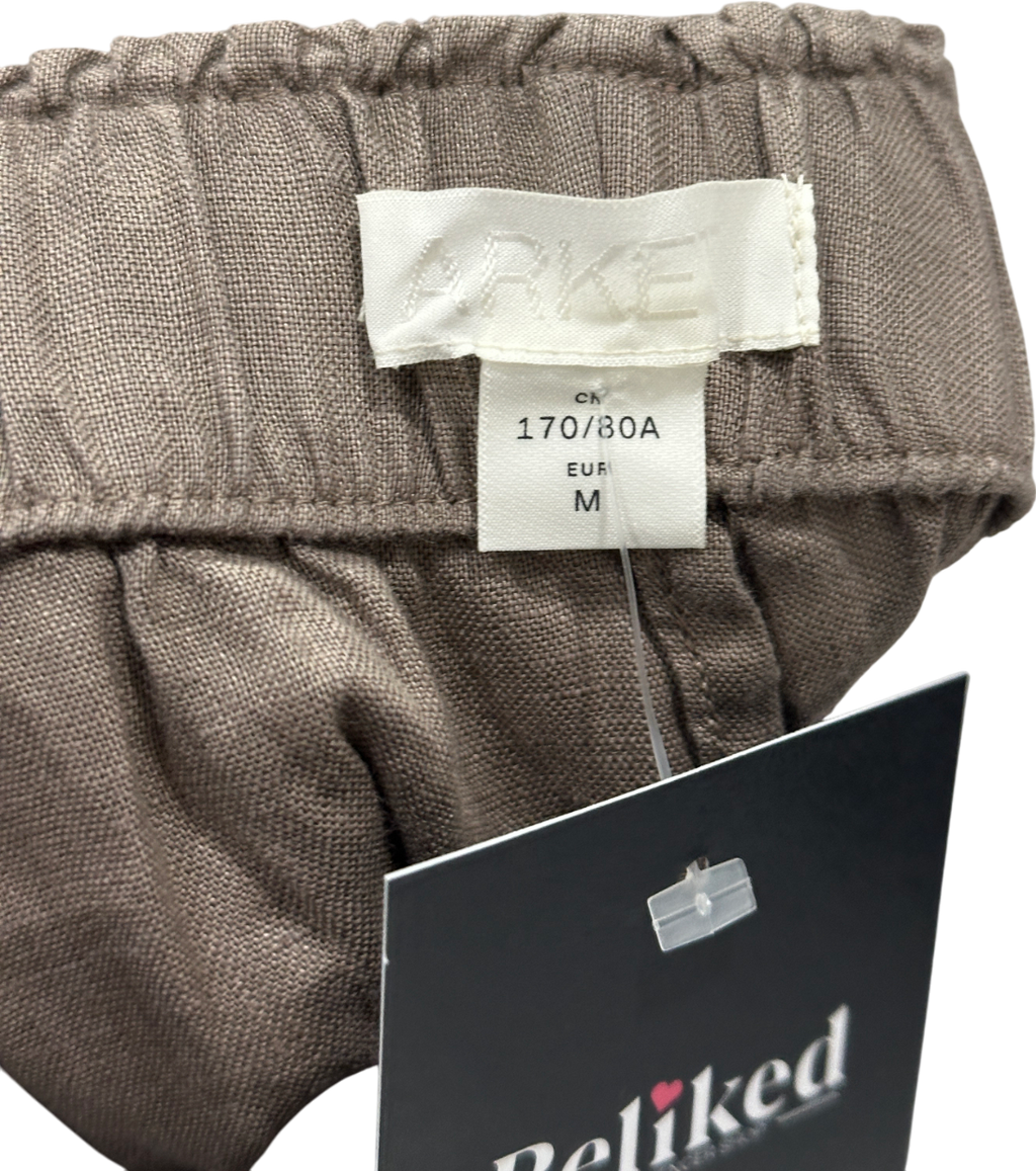 Arket Brown Wide Linen Trouser UK M