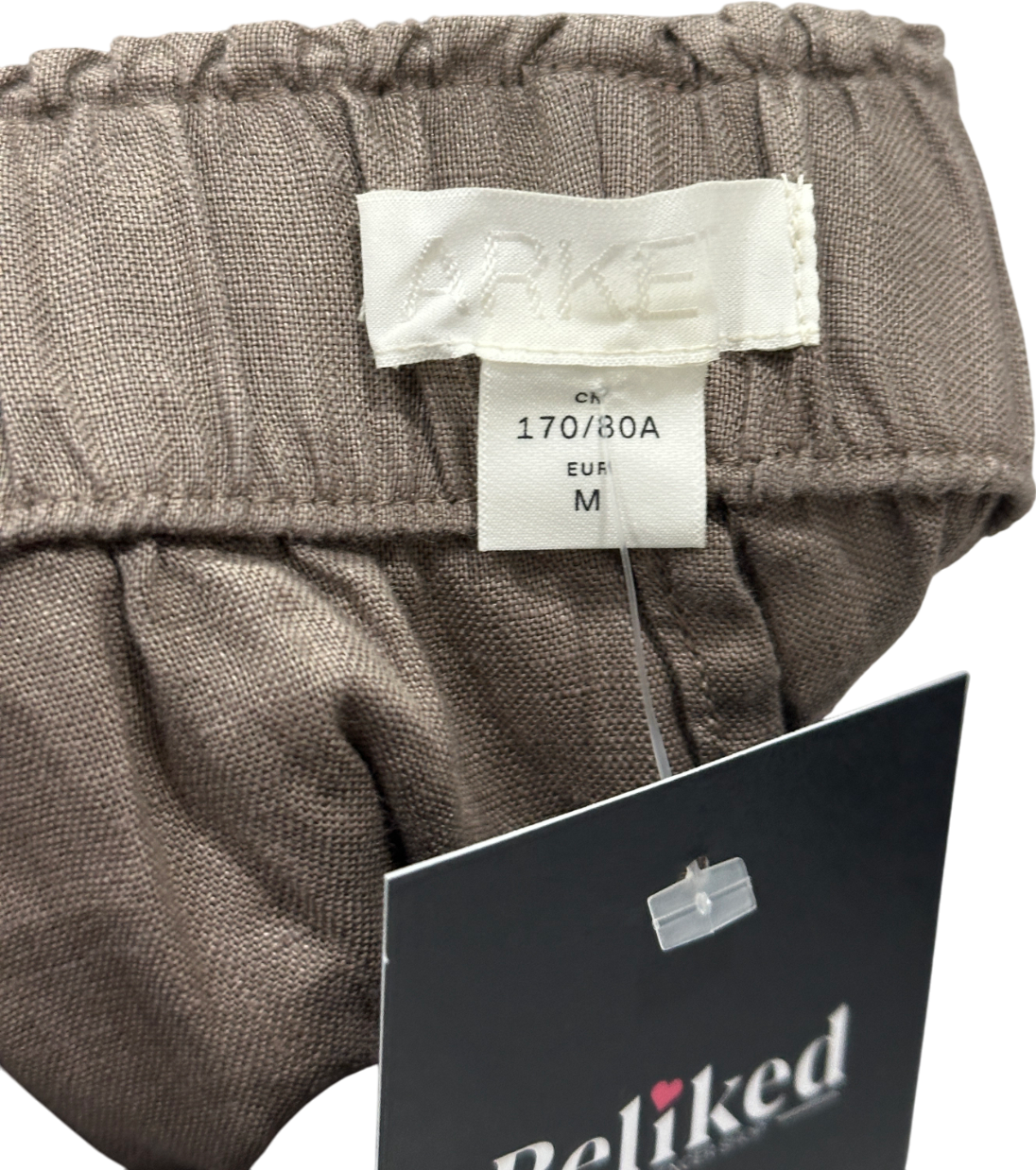 Arket Brown Wide Linen Trouser UK M