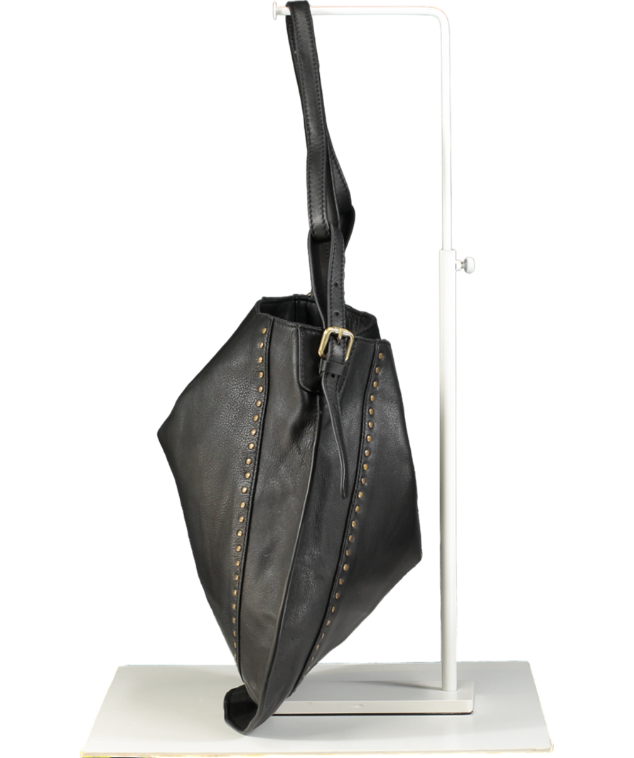 Next Black Leather Stud Shoulder Boho Bag