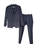 Dolce & Gabbana Blue Wool Silk Two Piece Formal Suit UK M