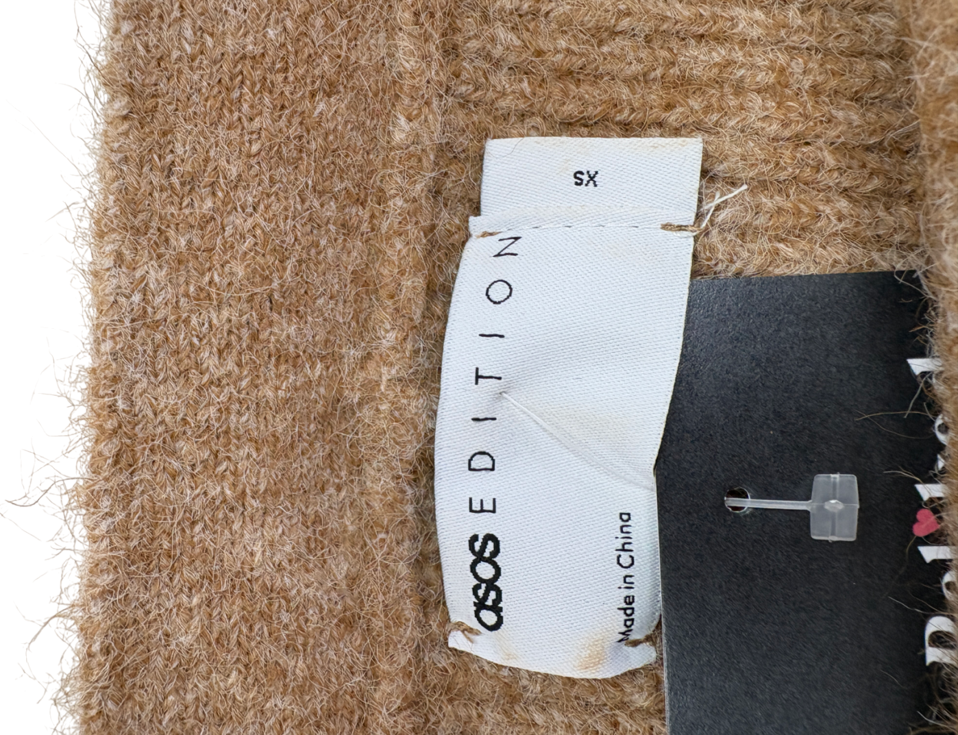 ASOS Beige Wool Blend Jumper And Skirt Co-ord UK XS