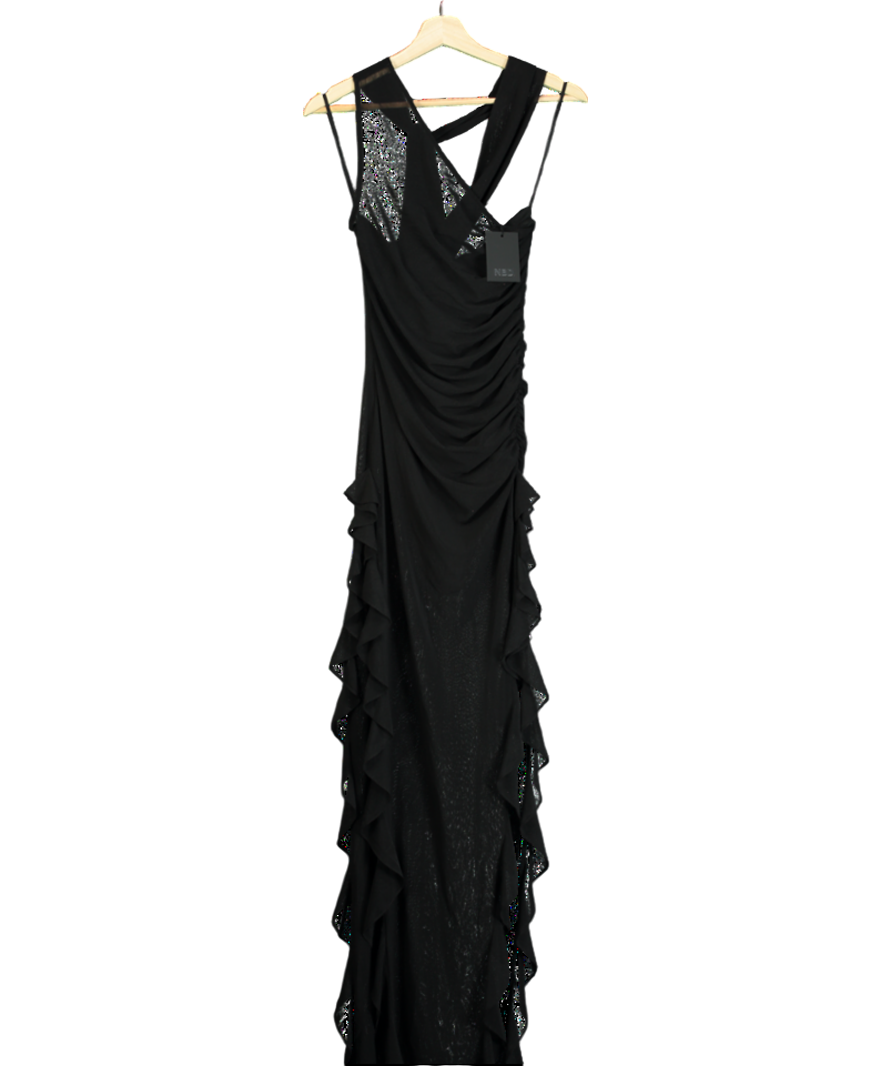 NBD Black Nazia Maxi Dress UK XS