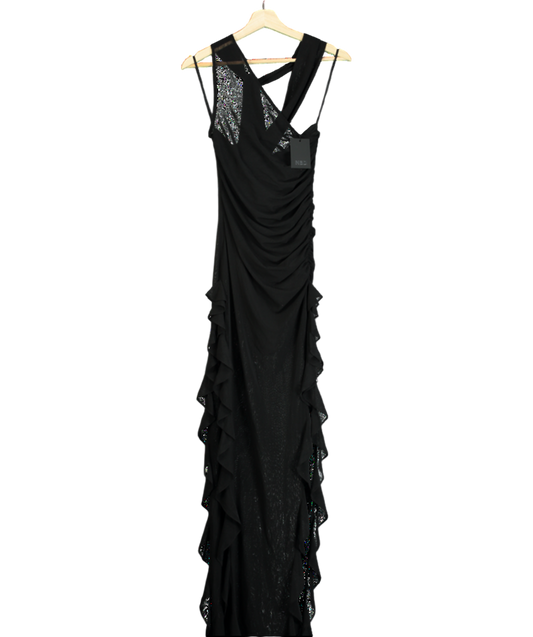 NBD Black Nazia Maxi Dress UK XS