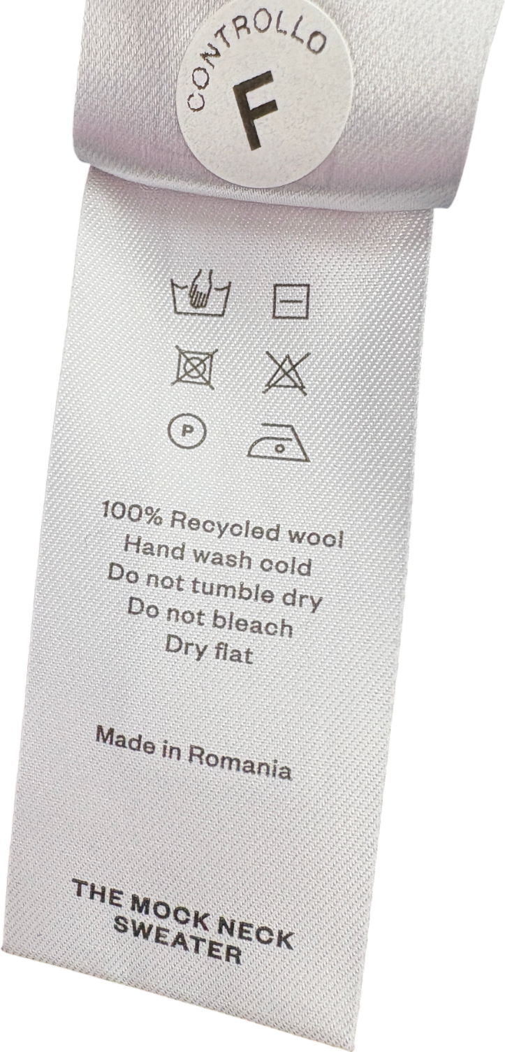 Asket Grey The Mock Neck Sweater UK L