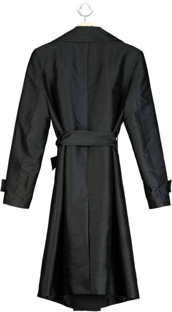 LilySilk Black Trench Coat UK S