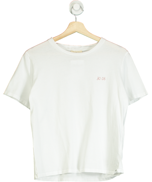 Sezane White '30 06' T-shirt UK S