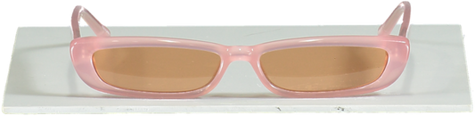 Linda Farrow x The Attico Thea Angular Sunglasses in Pink