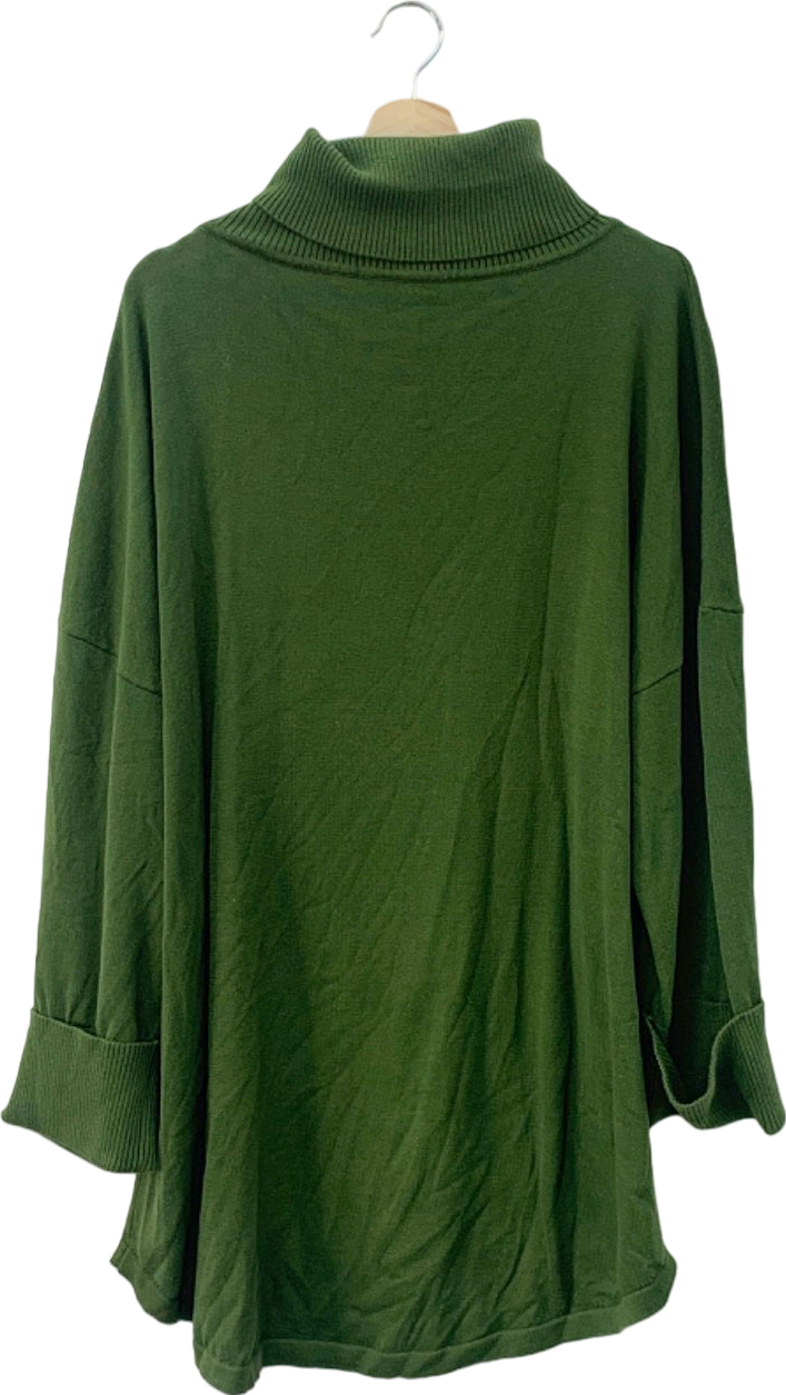 Pepper Green Oversized Turtleneck Jumper - S/M