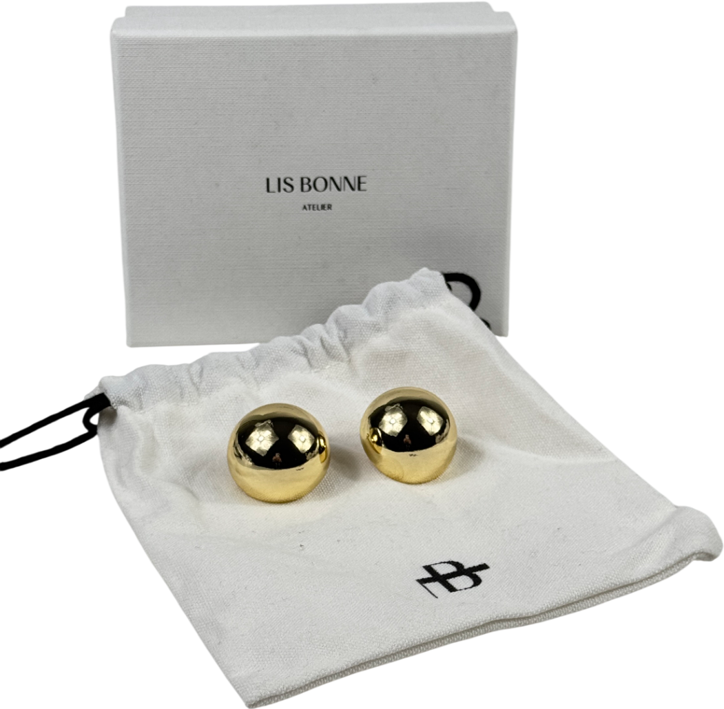 LIS BONNE ATELIER Yellow Gold The Ball Earrings