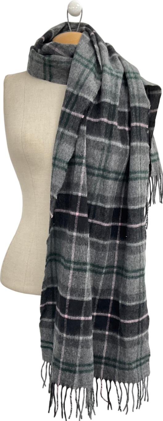 Barbour x Ganni Grey Tartan Scarf
