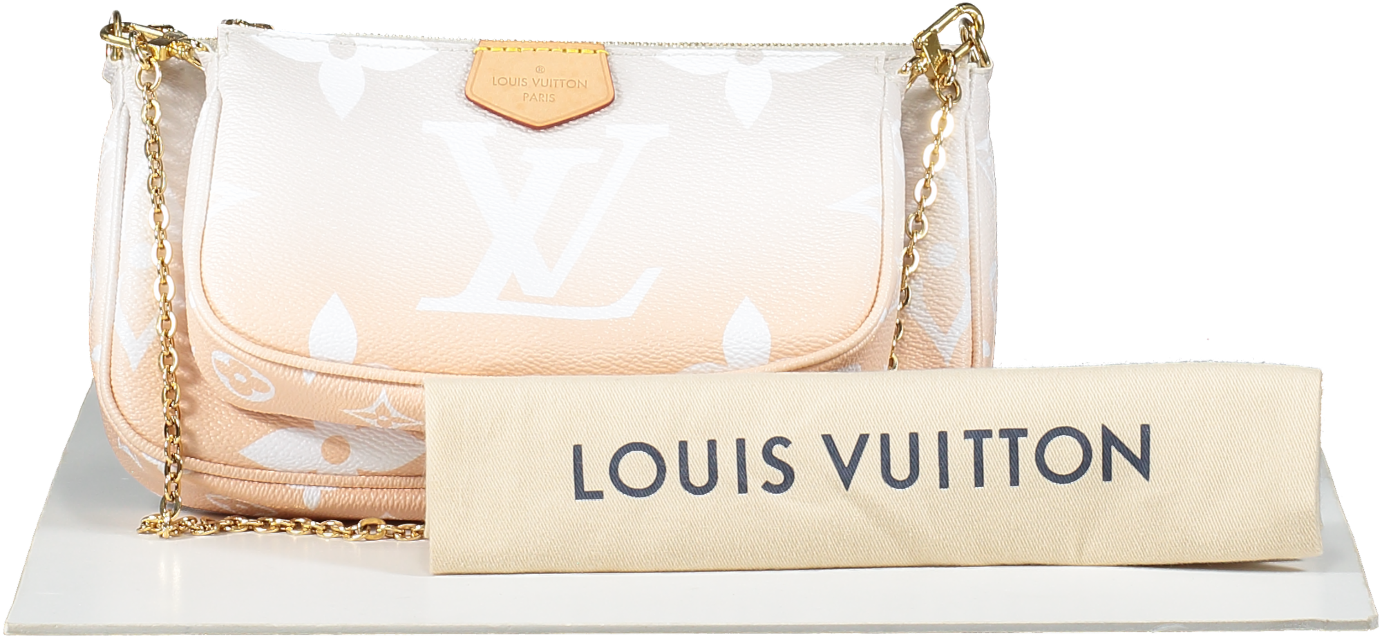 Louis Vuitton Ltd.Edition Nude Multi Pochette, Pool Ombre Mist Handbag