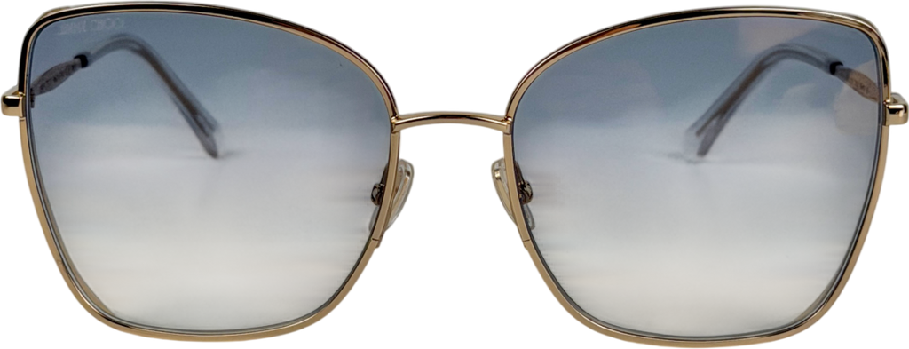 Jimmy Choo Metallic Alexis Rose Square Sunglasses