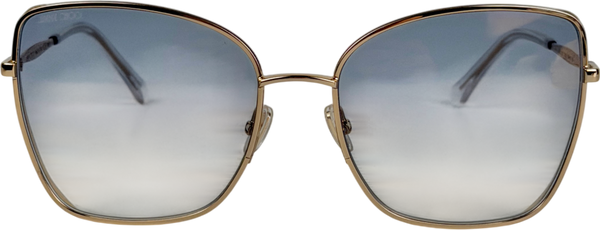 Jimmy Choo Metallic Alexis Rose Square Sunglasses