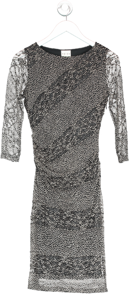 REISS Black Ivanka Dress UK 8
