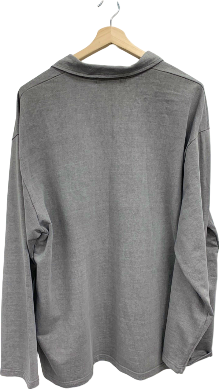 Garments Grey ARCHIVE Long Sleeve Polo Shirt UK XL