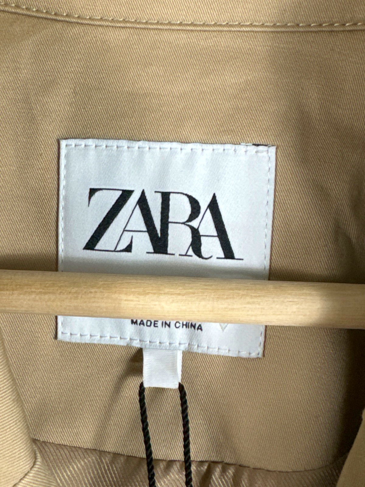 ZARA Beige Cropped Trench Coat UK M