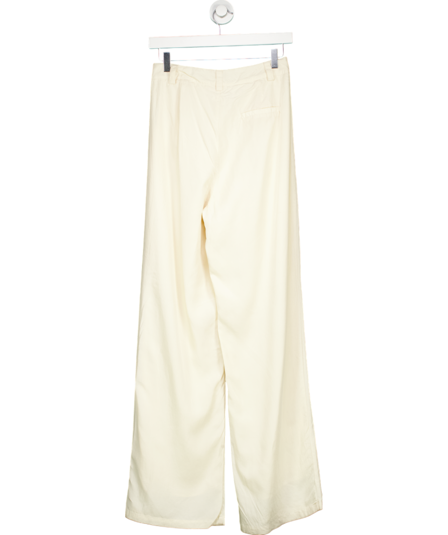 DISSH Cream Amelia Linen Blend Trousers UK 8
