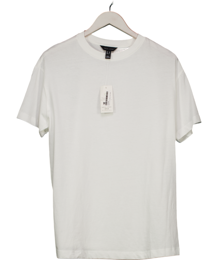 New Look White Cotton Oversized T-shirt UK 10