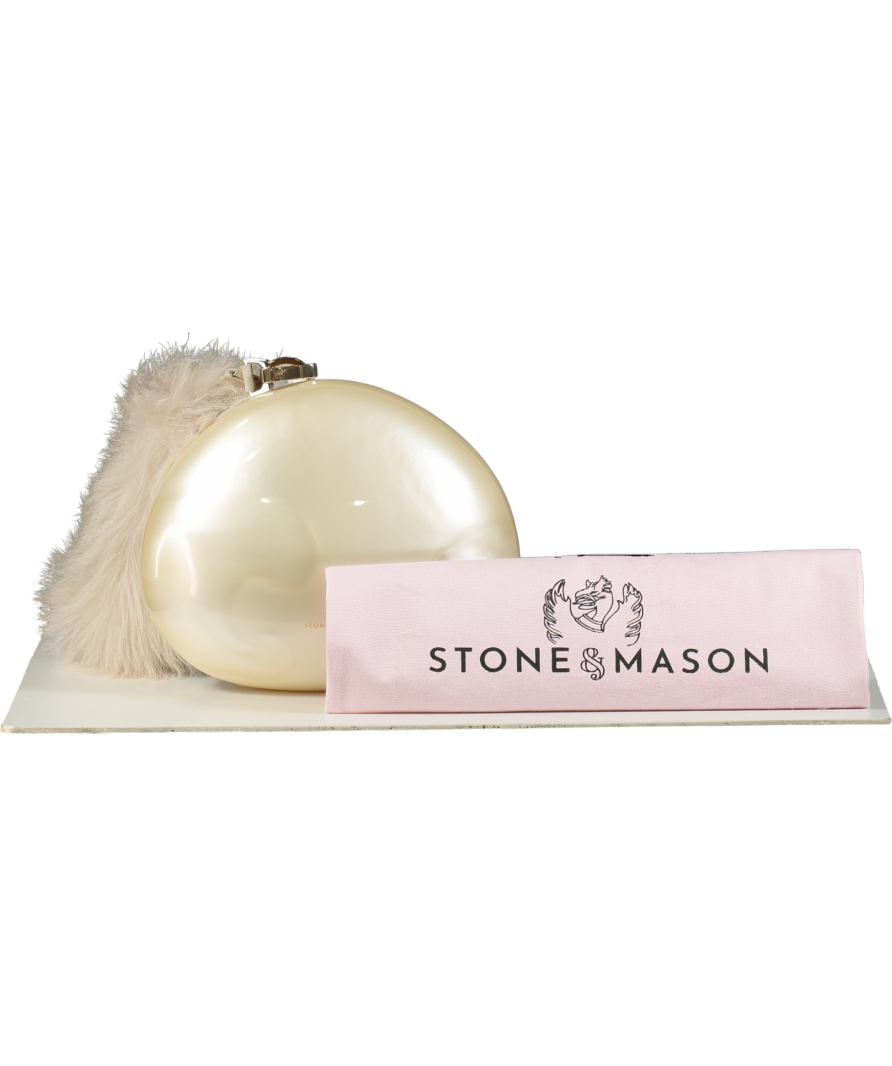 Stone & Mason Cream The Fluffy Pearl Stone Bag