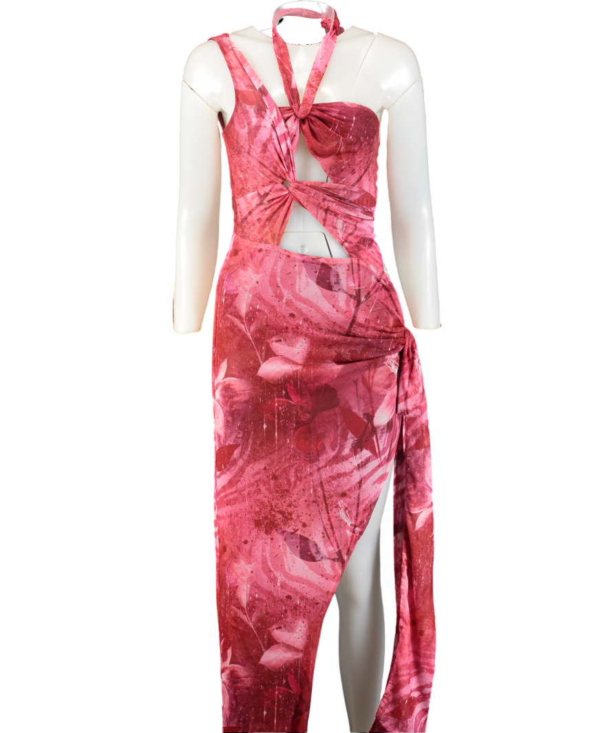 outcast Pink Meli Maxi Dress Haylah UK S