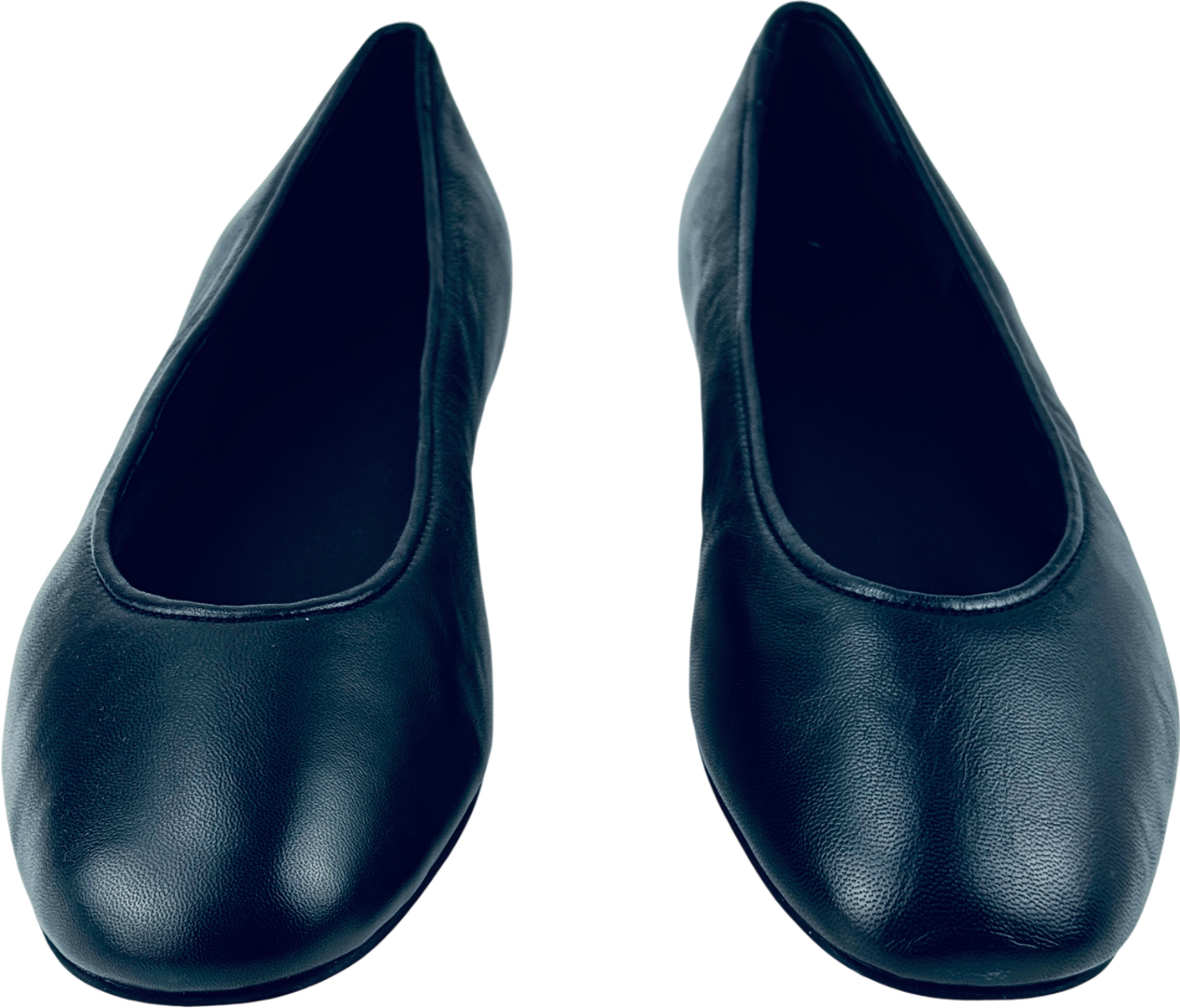 COS Black Leather Ballerina Flats UK 6 EU 39 👠