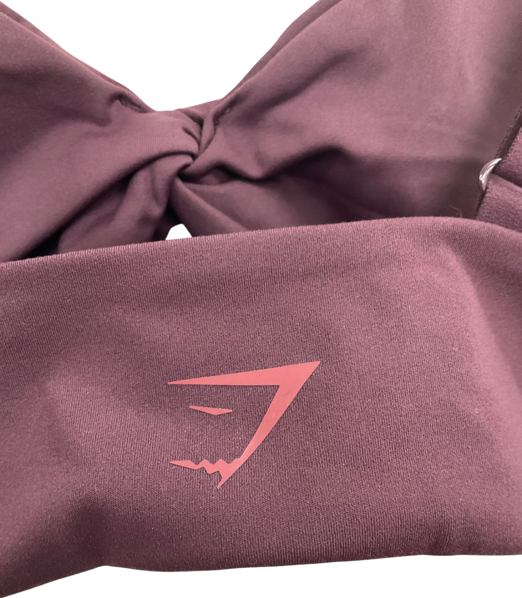 gymshark Purple Twist Front Bralette UK XS
