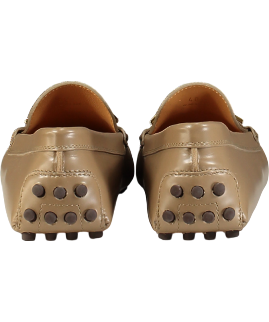 tods Brown Gommino Driving Shoes In Leather UK 7 EU 40 👠