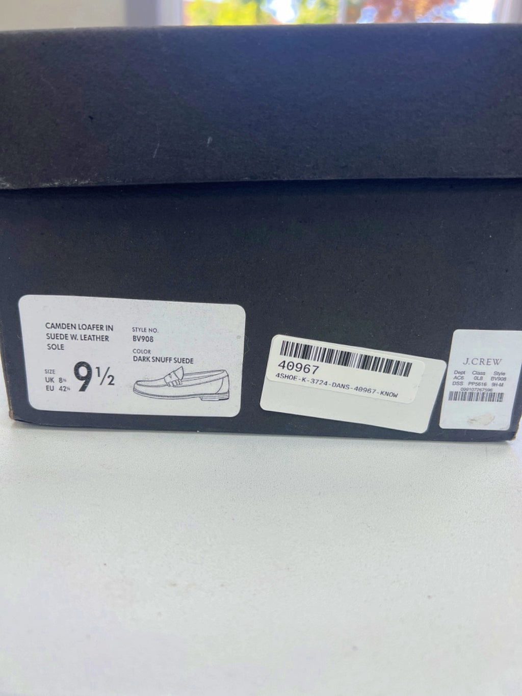 J.Crew Dark Snuff Suede Camden Loafer UK 8.5