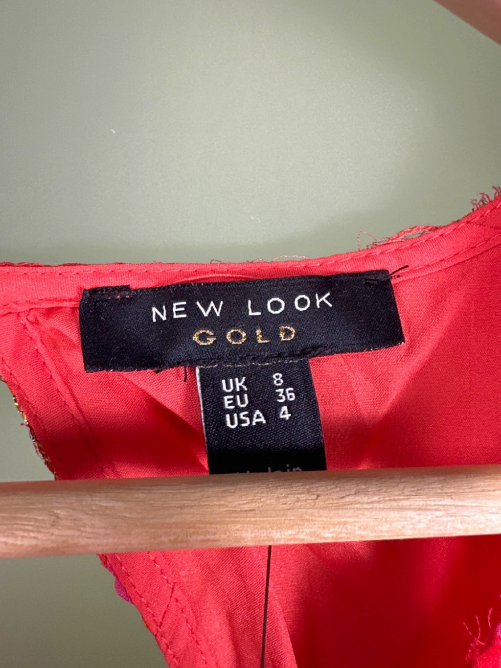 New Look Multicolour Gold Flower Maxi Dress UK 8